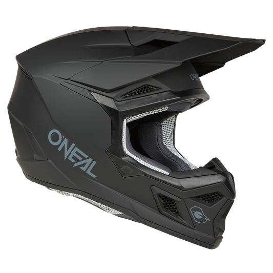 O'Neal 3 SRS Solid Black Helmet – DOT Certified Lightweight Dirt Bike Helmet