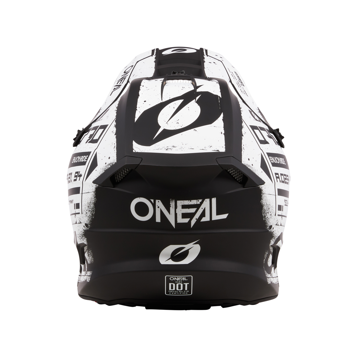 O'Neal 5 SRS Scarz V.4 Helmet B/W – Lightweight DOT Certified Dirt Bike Helmet