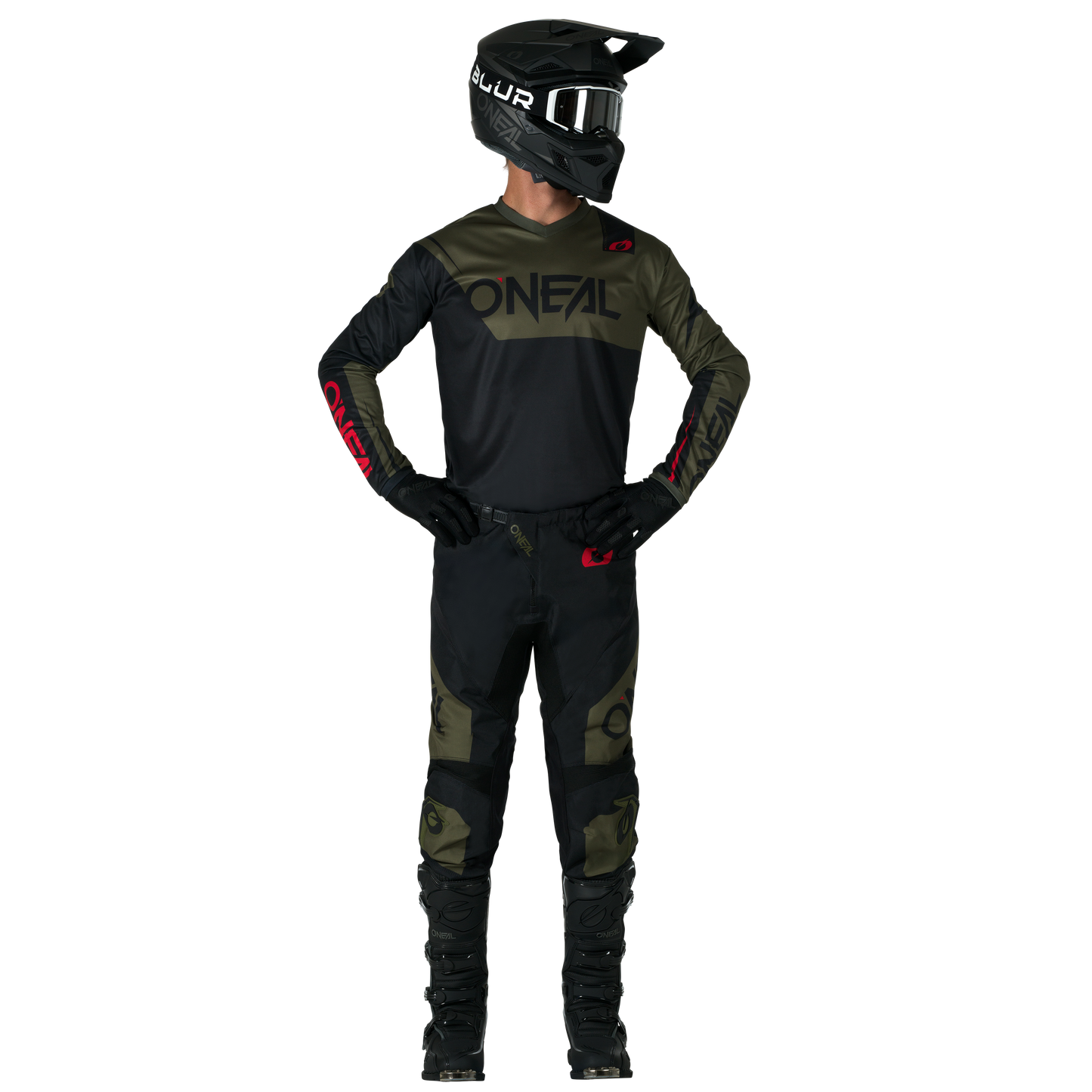 O'Neal Element Racewear Black/Olive Pro Gear Pack