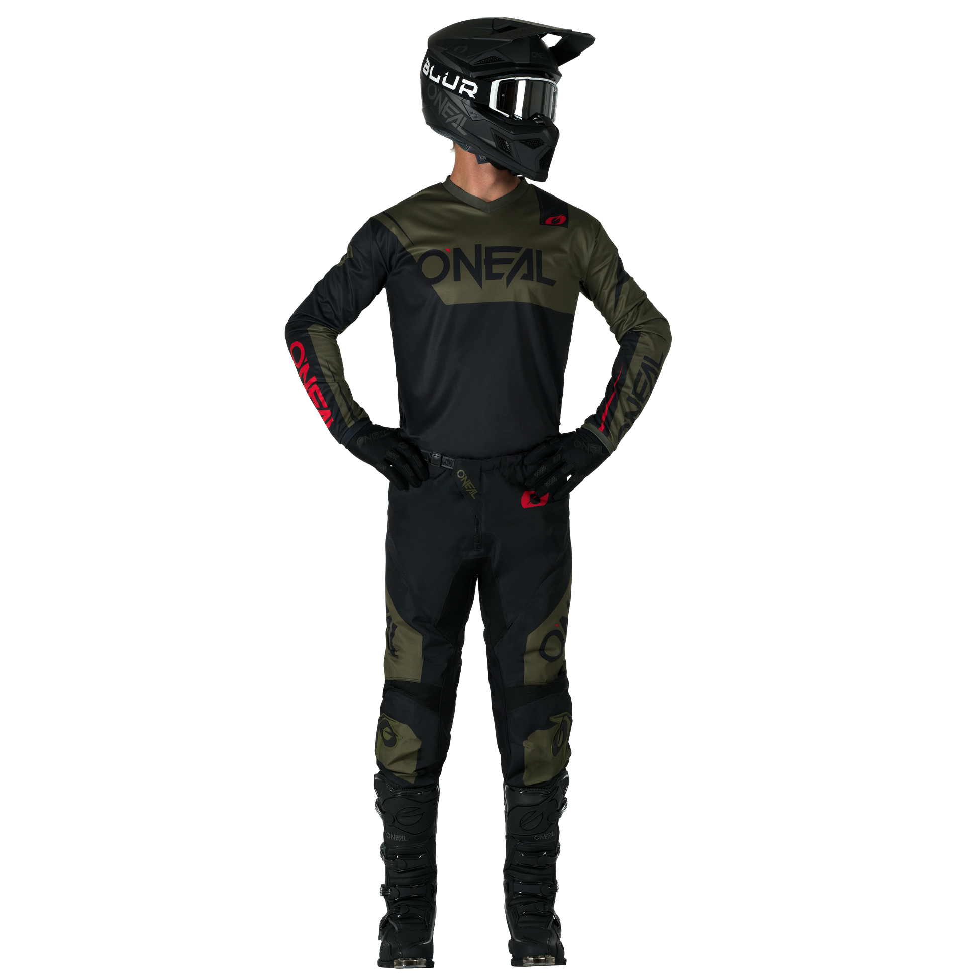 O'Neal Element Racewear Black/Olive Pro Gear Pack