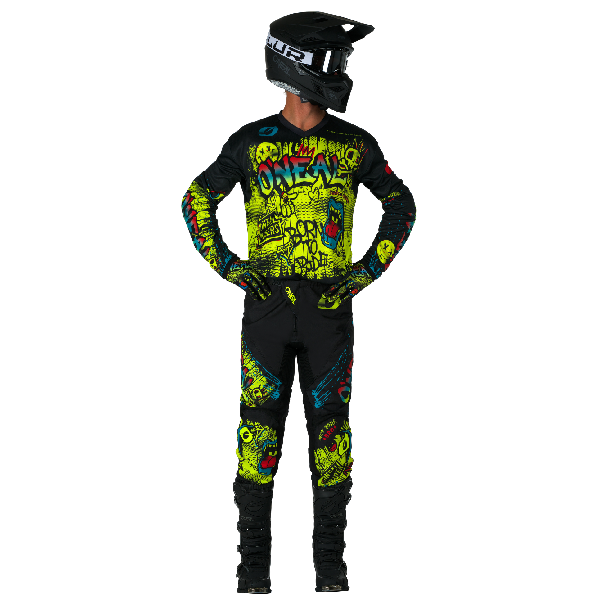 O'Neal Element Rancid Youth Black/Neon Pro Gear Pack