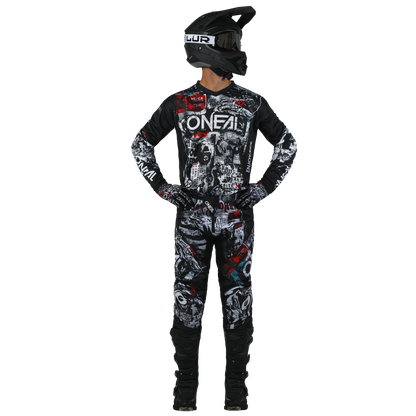 O'Neal Youth Element Attack Black/White Pro Gear Pack