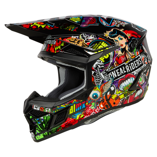 O'Neal 3 SRS Crank Multi Helmet – DOT Certified Lightweight Dirt Bike Helmet