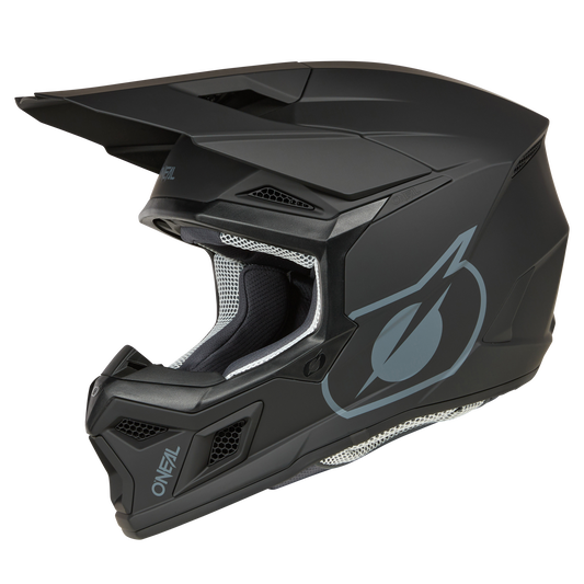 O'Neal 3 SRS Solid Black Helmet – DOT Certified Lightweight Dirt Bike Helmet