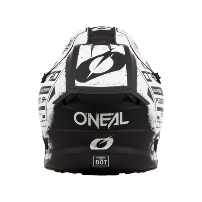 O'Neal 5 SRS Scarz V.4 Helmet B/W – Lightweight DOT Certified Dirt Bike Helmet