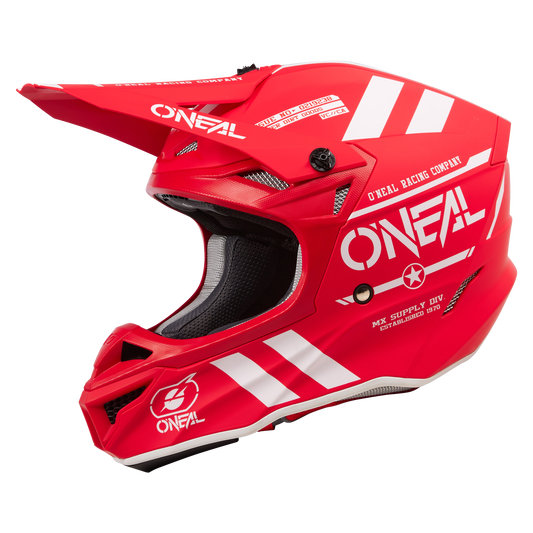 O'Neal 5 SRS Warhawk V.4 Helmet Red – Lightweight, Comfortable & DOT Certified Off-Road Helmet