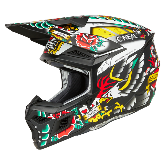 O'Neal 3 SRS Inked Multi Helmet – Premium Off-Road Dirt Bike Helmet