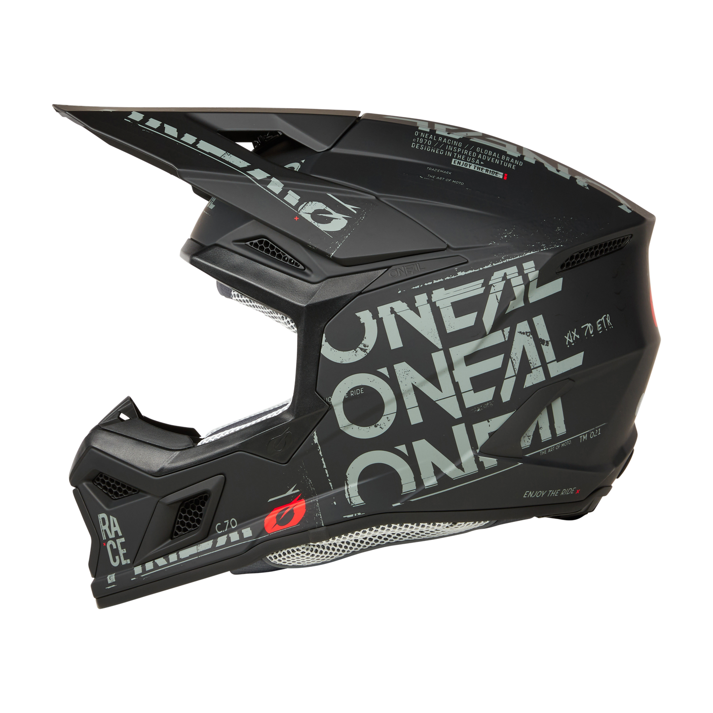 O'Neal 3 SRS Static Helmet – Lightweight & DOT Certified Dirt Bike Helmet