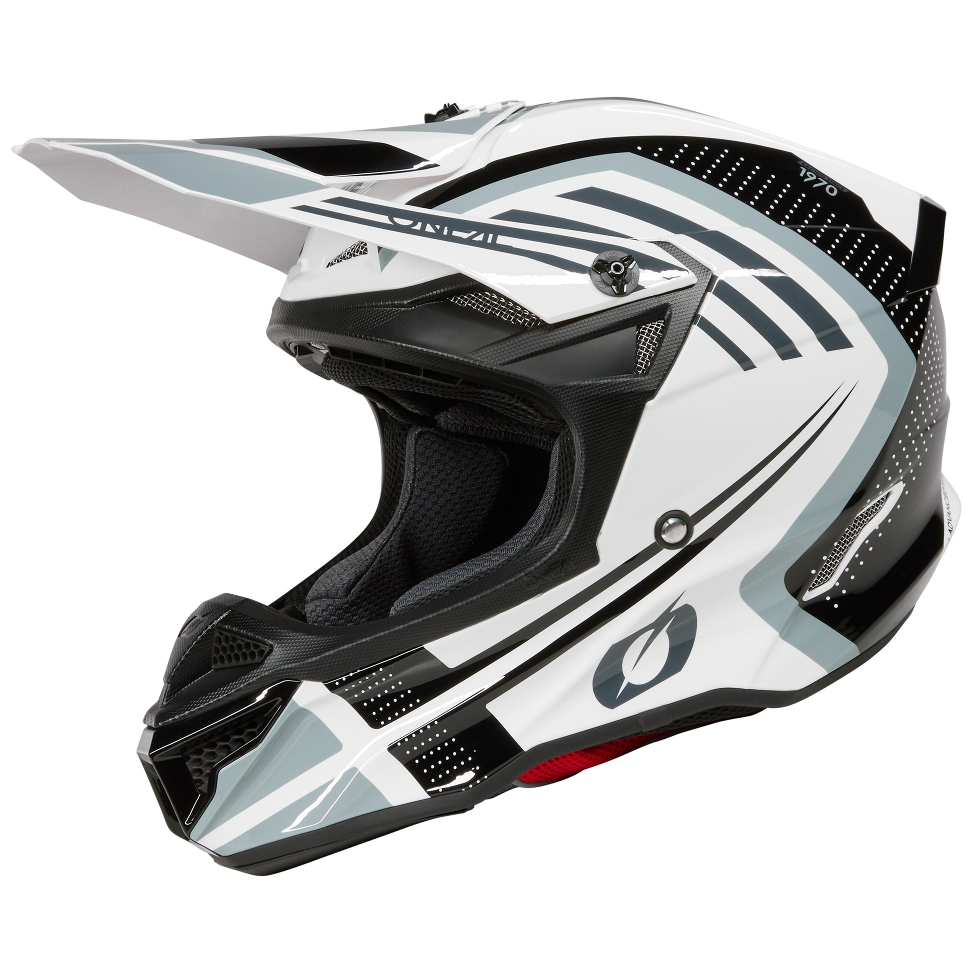 dot spiked motorcycle helmet O'Neal 5 SRS Spike White/Black Helmet – Lightweight, Stylish & DOT Certified Dirt Bike Helmet