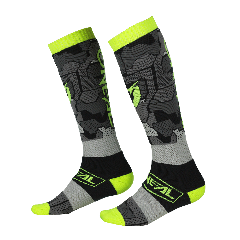 Pro MX Camo Gray/Neon Yellow Sox