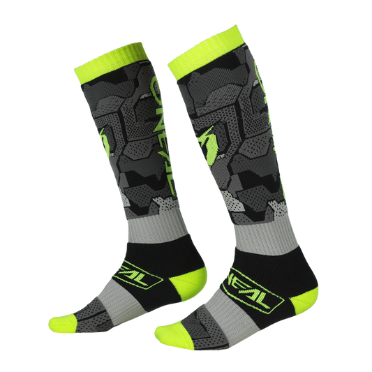 Pro MX Camo Gray/Neon Yellow Sox